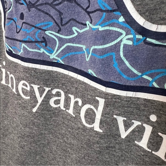 Vineyard Vines T-Shirt Men’s L Gray One Pocket Short Sleeve Tee Whale Logo Shirt - Picture 5 of 7